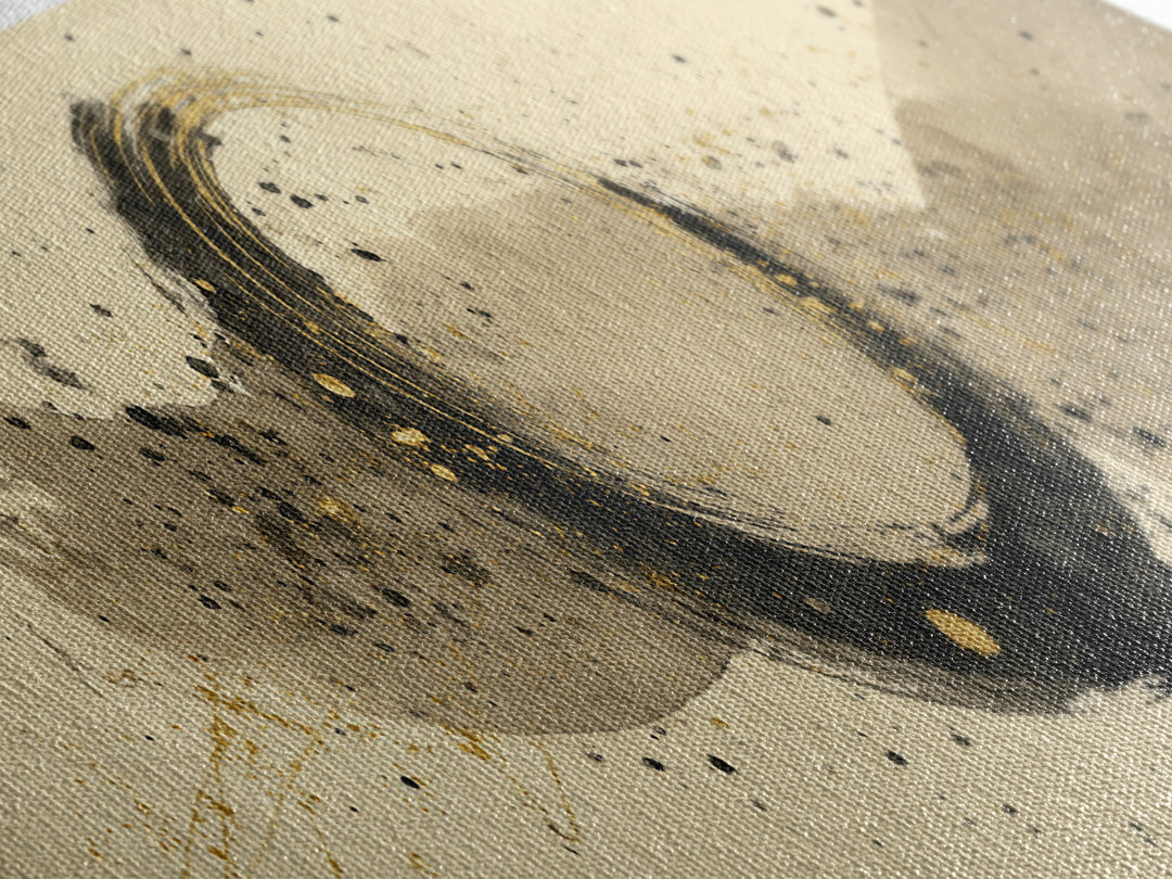 Crescent Moon Made from Elegant Ink Swashes Canvas Print, Calligraphy Art, Digital Print, Living Room Decor, Fine Art, Script, CAL-3x1-13