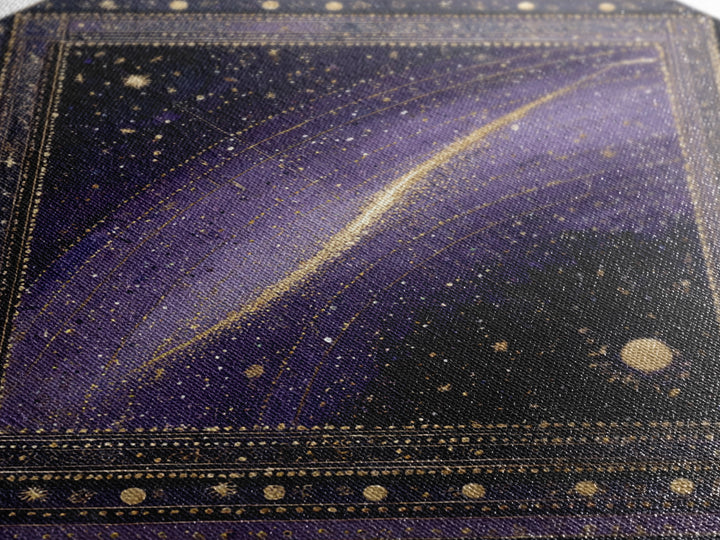 Dreamlike Comet Crossing a Violet Sky Canvas Print, Celestial Art, Whimsical Art, Living Room Decor, Fine Art, Celestial, CEL-1x1-60