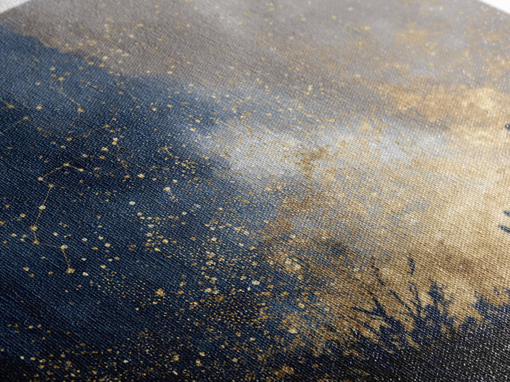 Starry Desert Sky Framed Canvas Print, Celestial Art, Neutral Decor, Living Room Decor, Oil Painting, Celestial, Wall Art, CEL-1x1-83