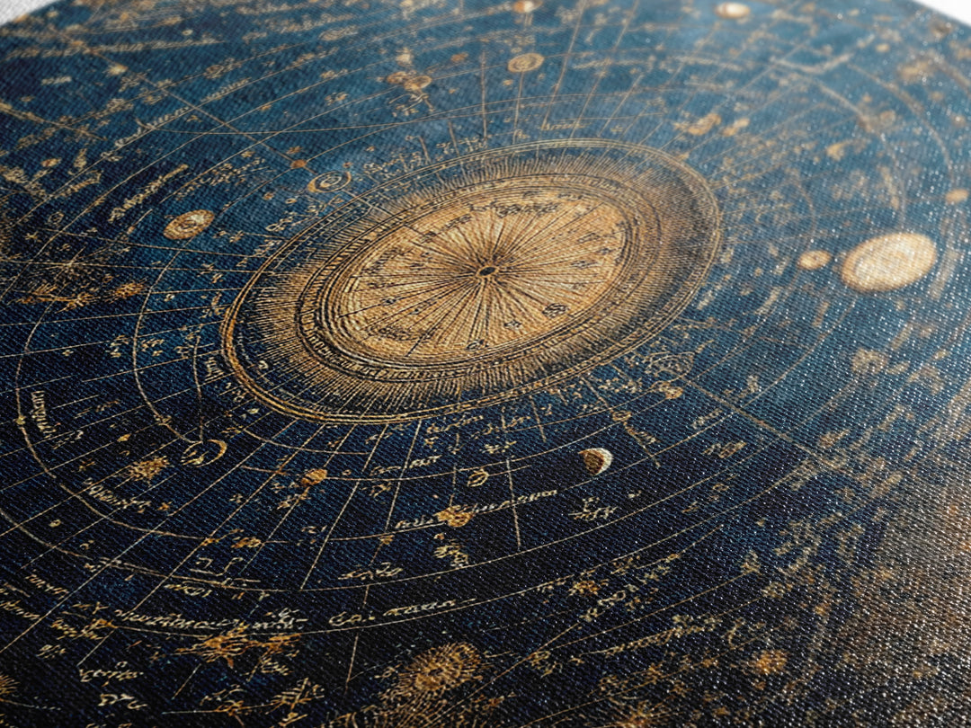 Blue Star Map Framed Canvas Print, Celestial Art, Wall Decor, Living Room Decor, Fine Art, Celestial, Contemporary Art, CEL-2x3-30