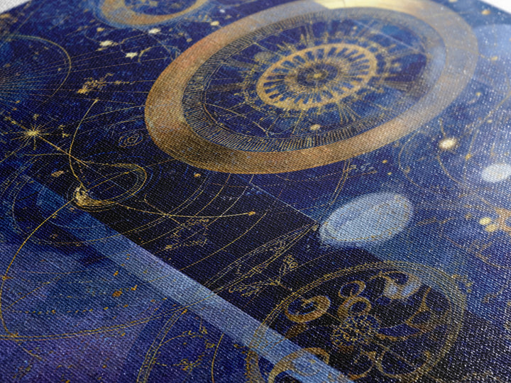 Blue Star Map Framed Canvas Print, Celestial Art, Minimalist Decor, Living Room Decor, Fine Art, Celestial, Boho Wall Art, CEL-2x3-78