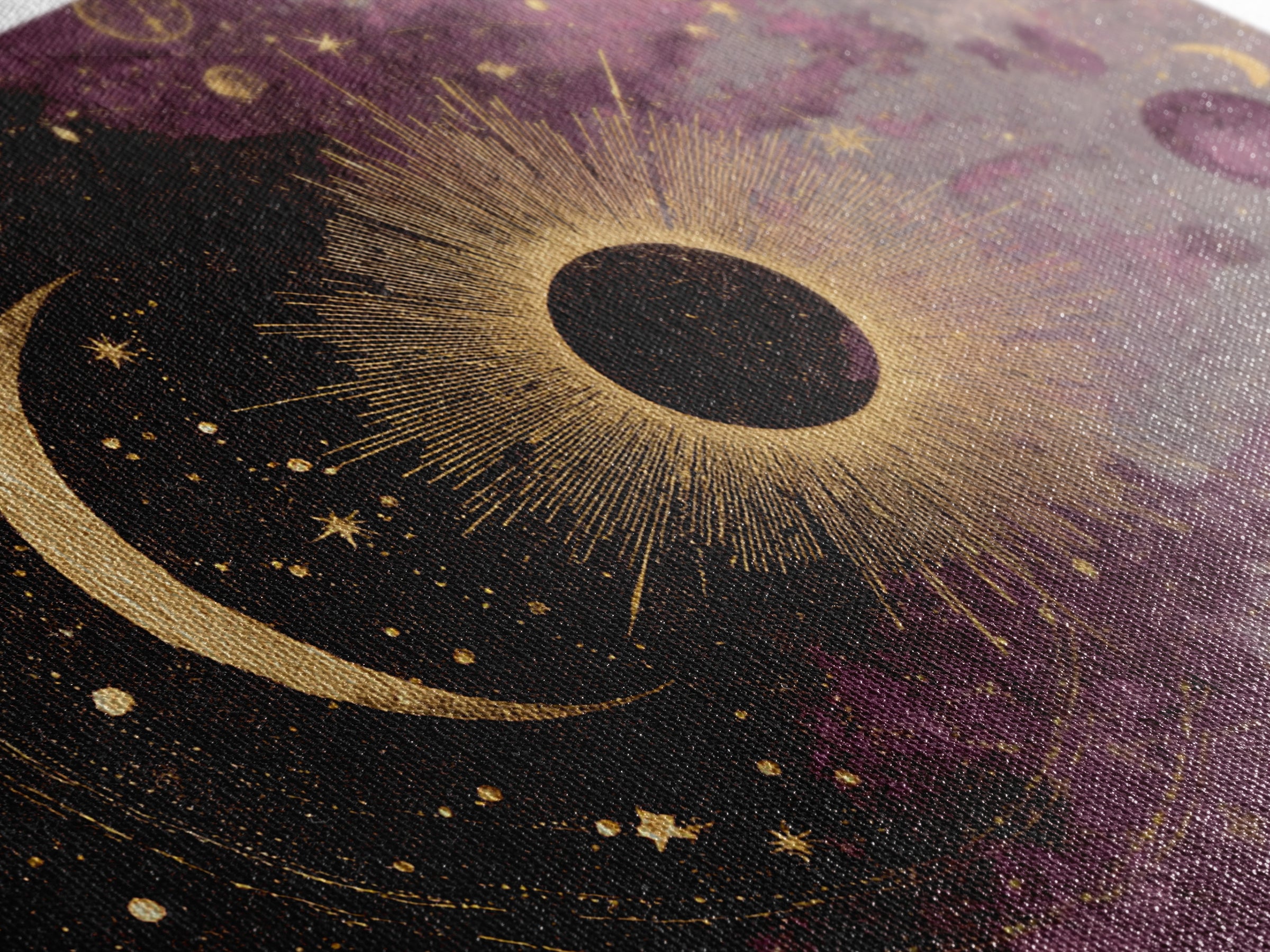 Eclipse Scene with Radiant Corona Framed Canvas Print, Celestial Art, Home Decor, Living Room Decor, Fine Art, Celestial, CEL-3x2-14