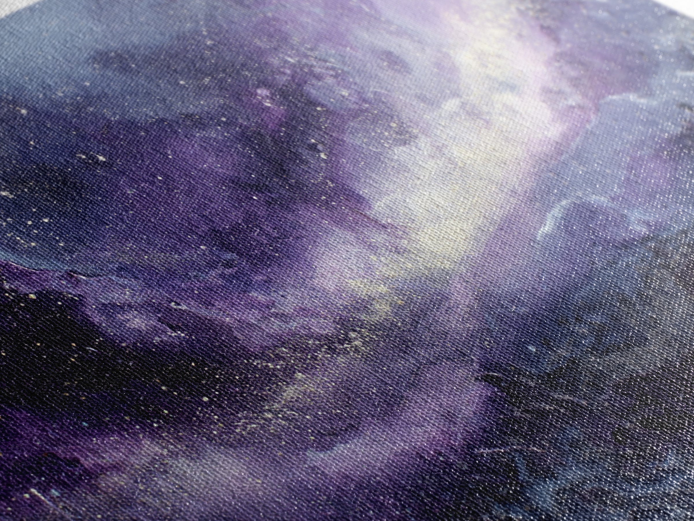 Dreamlike Comet Crossing a Violet Sky Framed Canvas Print, Celestial Art, Colorful Wall Art, Living Room Decor, Abstract Art, CEL-3x2-64