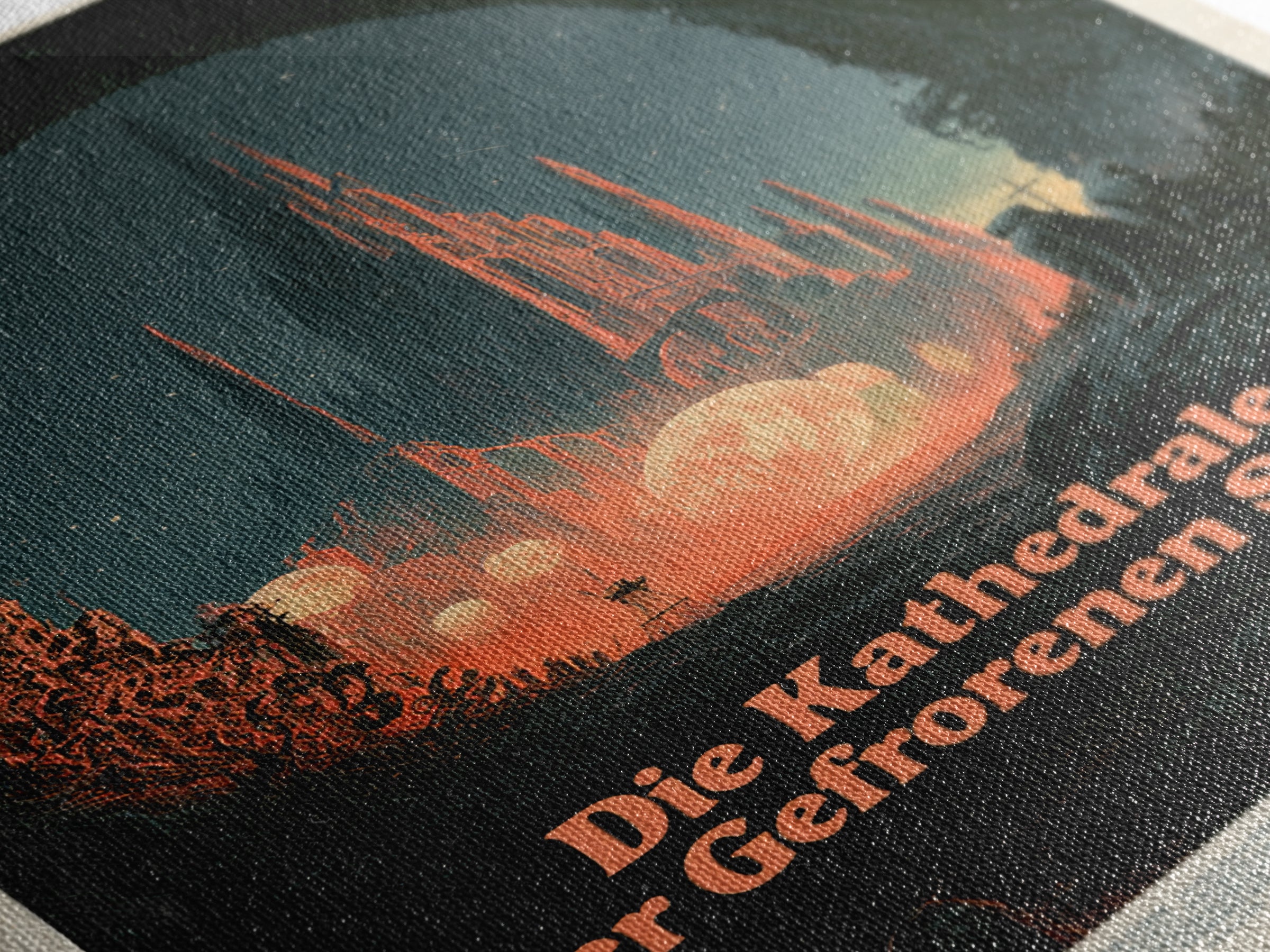 The Cathedral Of Frozen Suns, German Language Horror Movie Poster, 1960s Horror Art, Cult Horror Poster, Framed Canvas Print