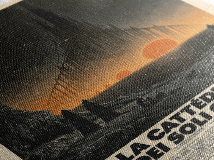The Cathedral Of Frozen Suns, Italian Language Horror Movie Poster, 1970s Horror Art, Eldritch Cinema Wall Art, Framed Canvas Print