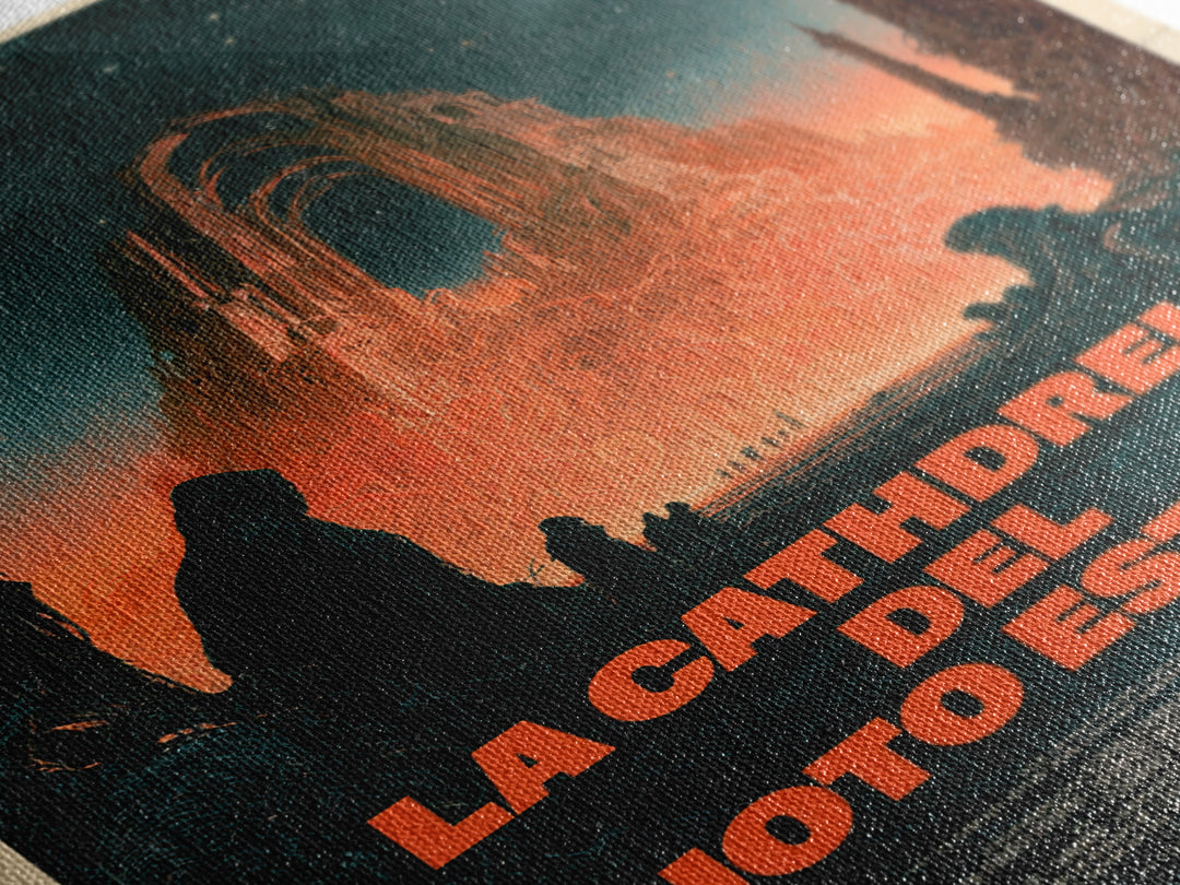 The Cathedral Of The Outer Void, Italian Language Horror Movie Poster, 1970s Horror Art, Eldritch Cinema Wall Art, Framed Canvas Print