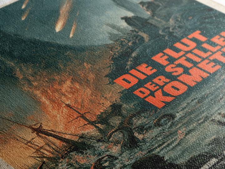 The Tide Of Silent Comets, German Language Horror Movie Poster, 1960s Horror Art, Lovecraftian Horror Poster, Framed Canvas Print