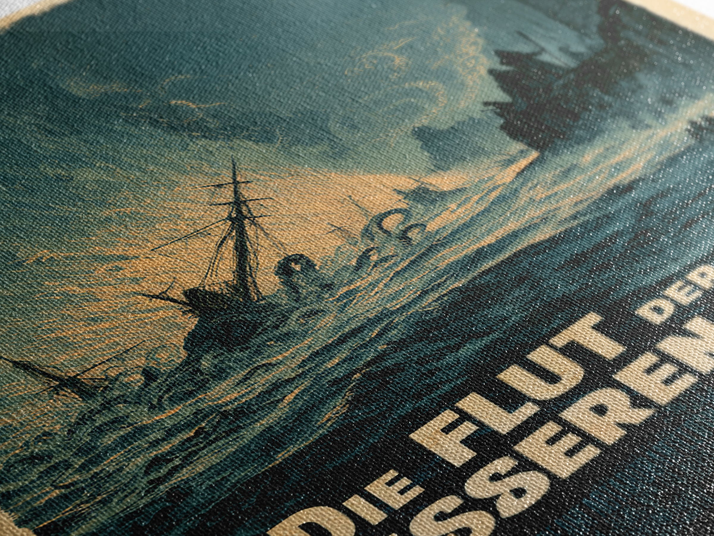 The Tide Of The Outer Void, German Language Horror Movie Poster, 1960s Horror Art, Eldritch Cinema Wall Art, Framed Canvas Print