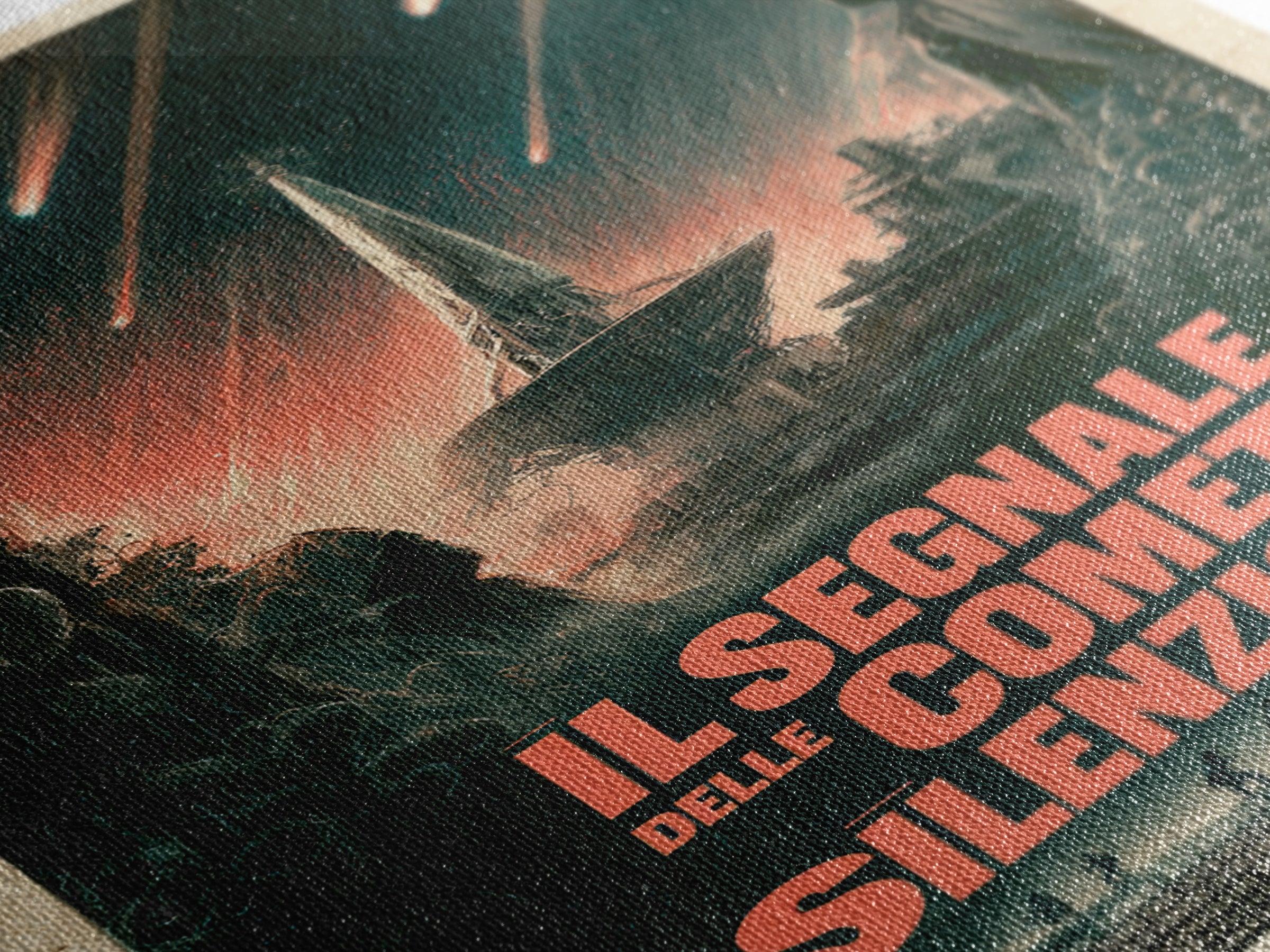 The Signal Of Silent Comets, Italian Language Horror Movie Poster, 1970s Horror Art, Cult Horror Poster, Framed Canvas Print