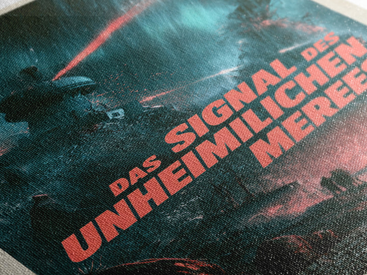 The Signal Of The Eldritch Sea, German Language Horror Movie Poster, 1960s Horror Art, Classic Monster Poster, Canvas Print