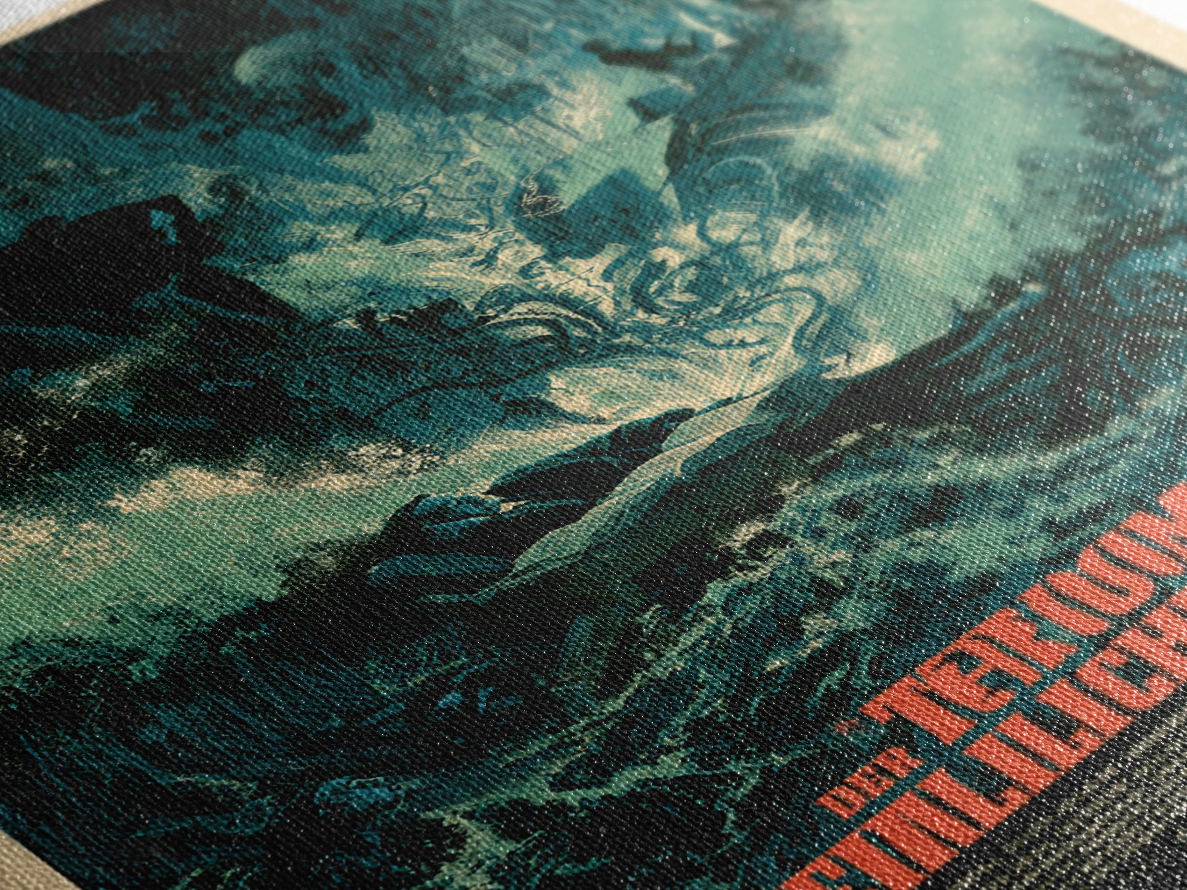 The Dream Of The Eldritch Sea, German Language Horror Movie Poster, 1960s Horror Art, Cosmic Horror Movie Art, Canvas Print
