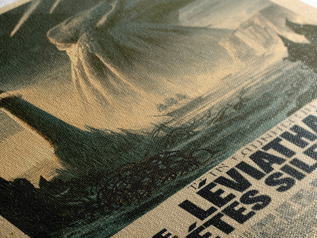 The Leviathan Of Silent Comets, French Language Horror Movie Poster, 1960s Horror Art, Cosmic Horror Movie Art, Canvas Print