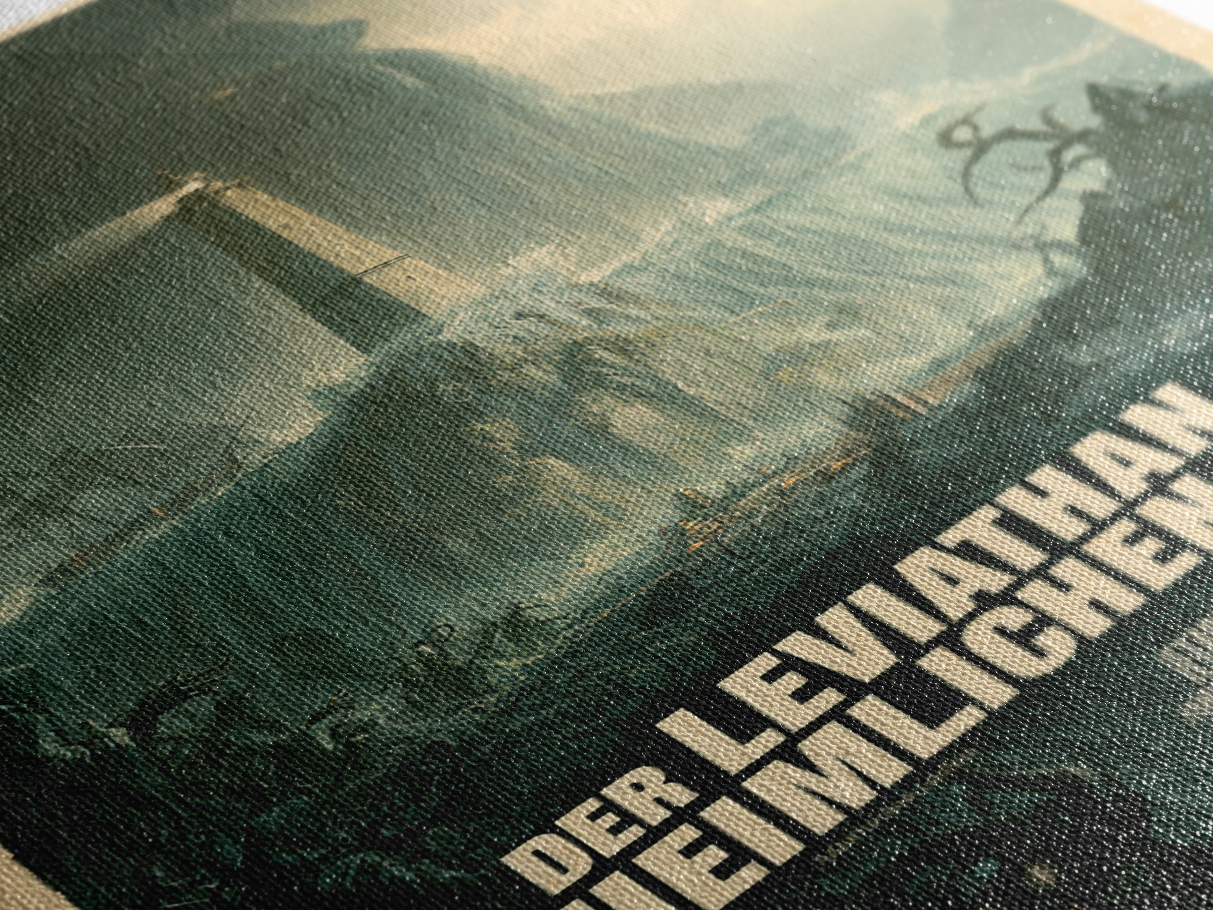 The Leviathan Of The Eldritch Sea, German Language Horror Movie Poster, 1960s Horror Art, Gothic Cinema Wall Art, Framed Canvas Print