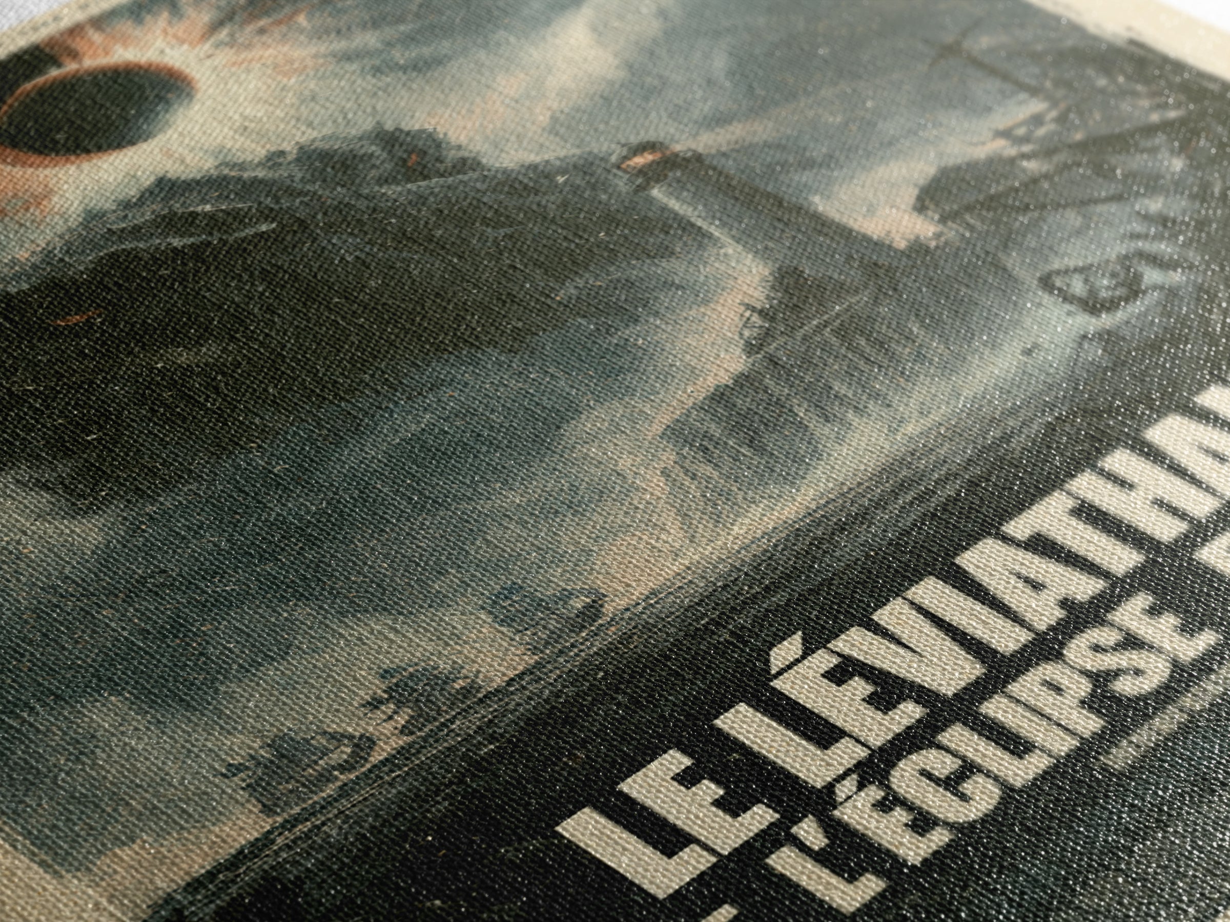 The Leviathan Of The Shattered Eclipse, French Language Horror Movie Poster, 1960s Horror Art, Eldritch Cinema Wall Art, Framed Canvas Print