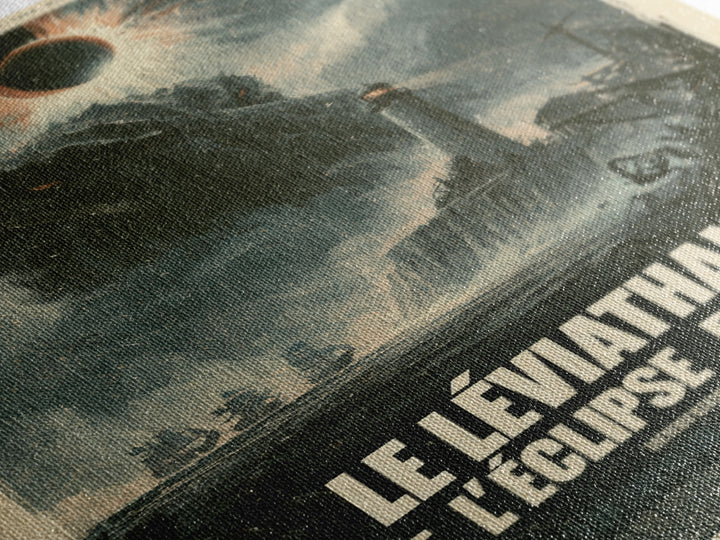 The Leviathan Of The Shattered Eclipse, French Language Horror Movie Poster, 1960s Horror Art, Eldritch Cinema Wall Art, Framed Canvas Print