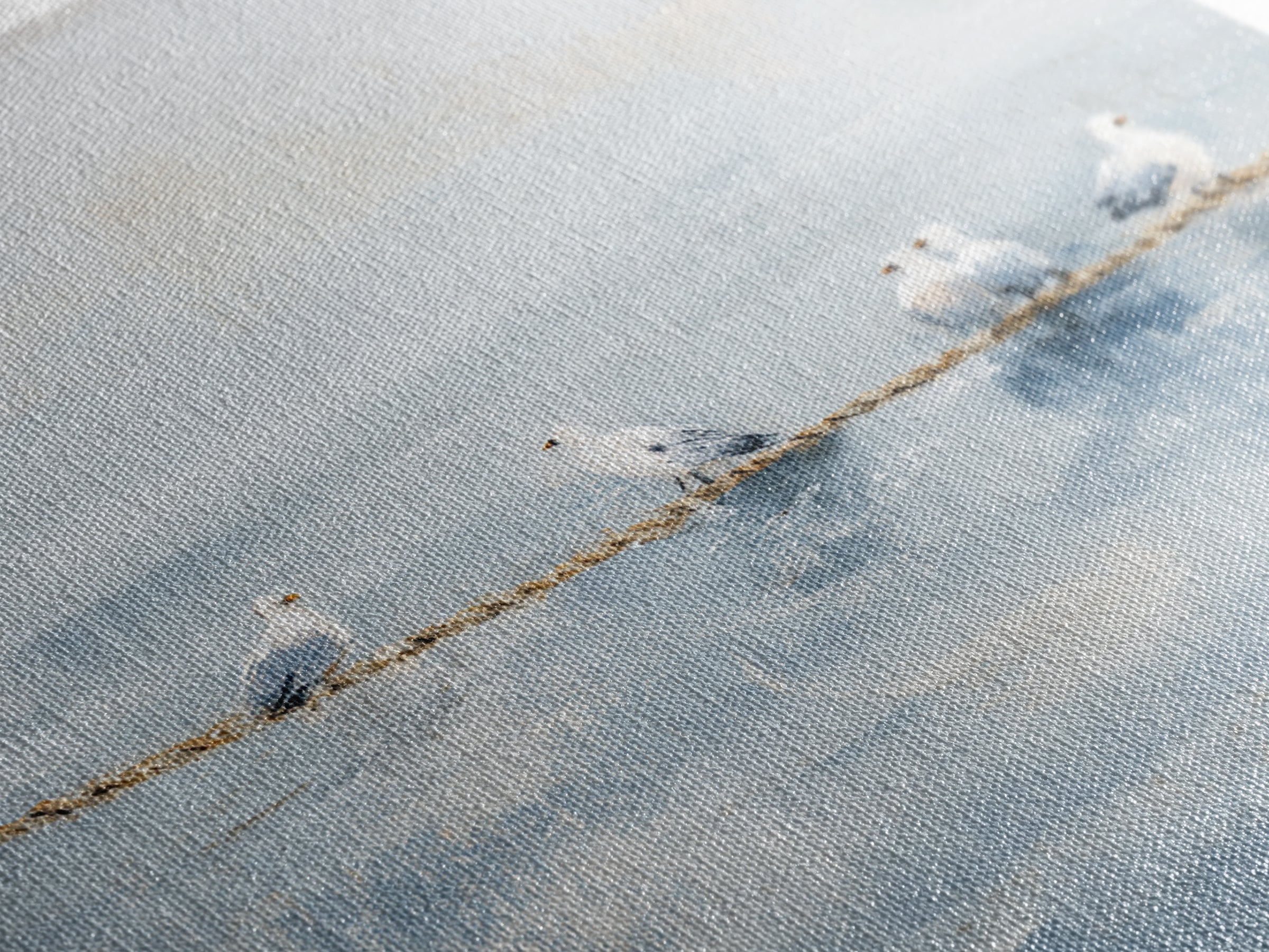 Seagulls Crossing a Muted Sky Canvas Print, Coastal Art, Landscape Painting, Coastal Decor, Fine Art, Coastal, Modern Decor, COA-1x1-10