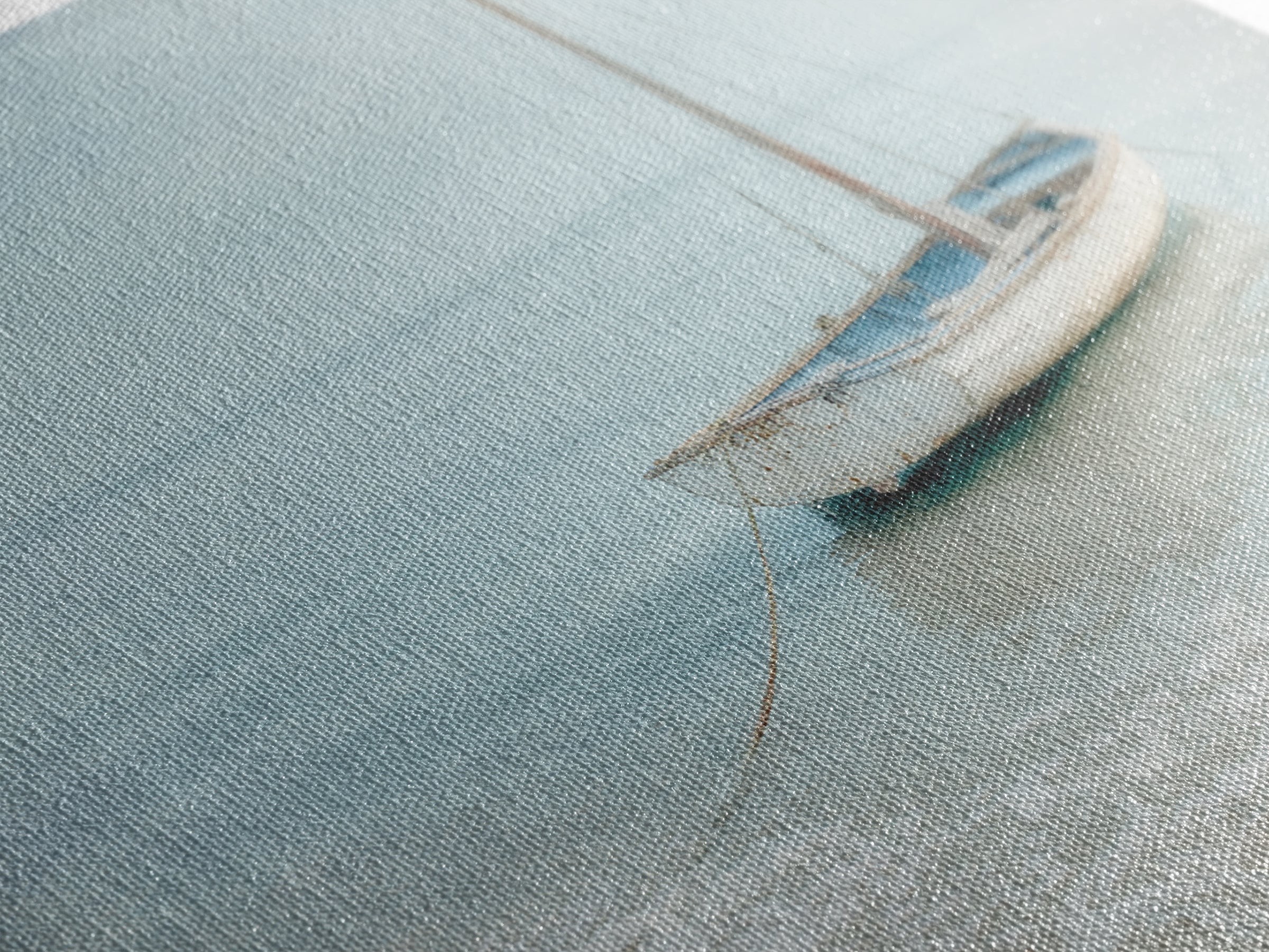 Weathered Sailboat on Calm Morning Water Canvas Print, Coastal Art, Coastal Prints, Coastal Decor, Fine Art, Coastal, COA-1x1-26