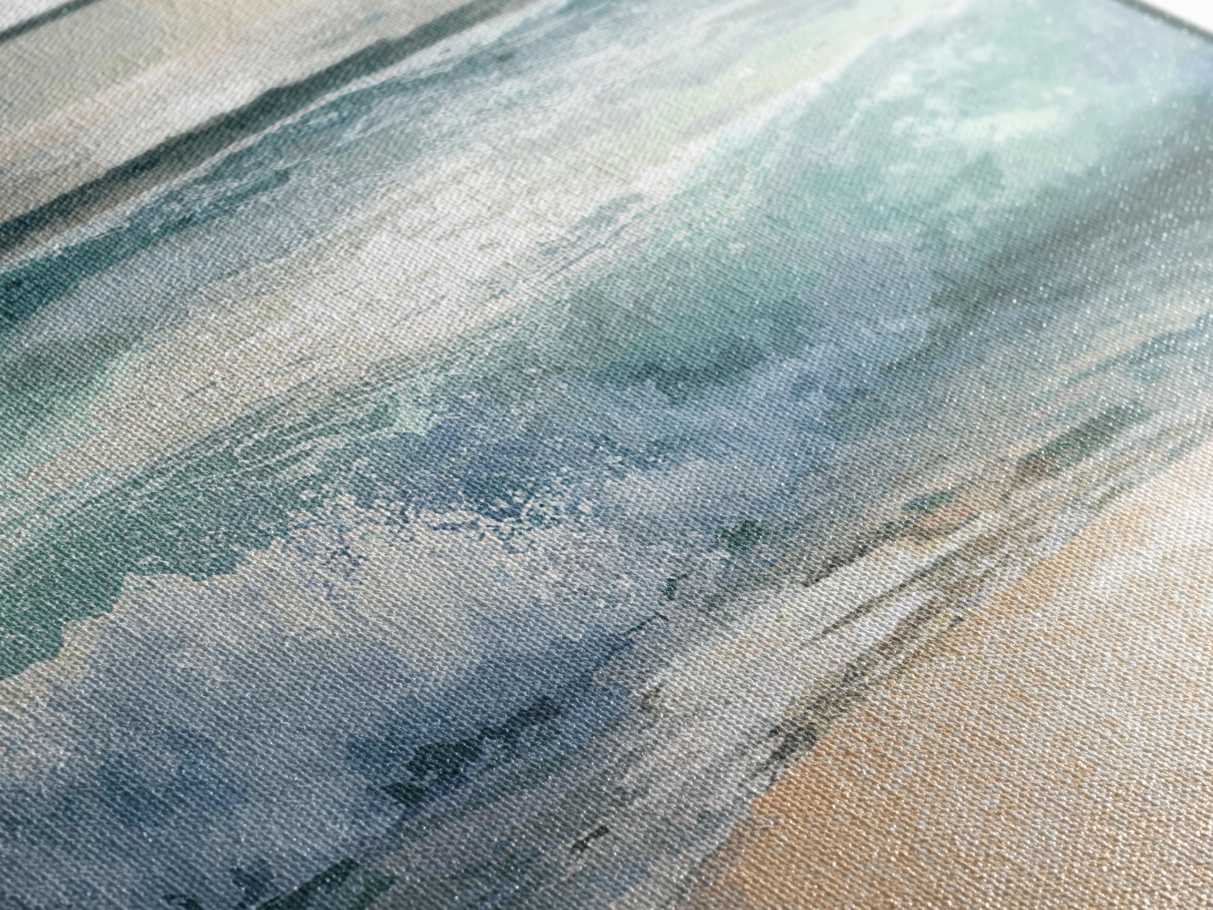Moonlit Ocean with Silver Surf Framed Canvas Print, Coastal Art, Coastal Wall Decor, Coastal Decor, Oil Painting, Coastal, COA-1x1-70