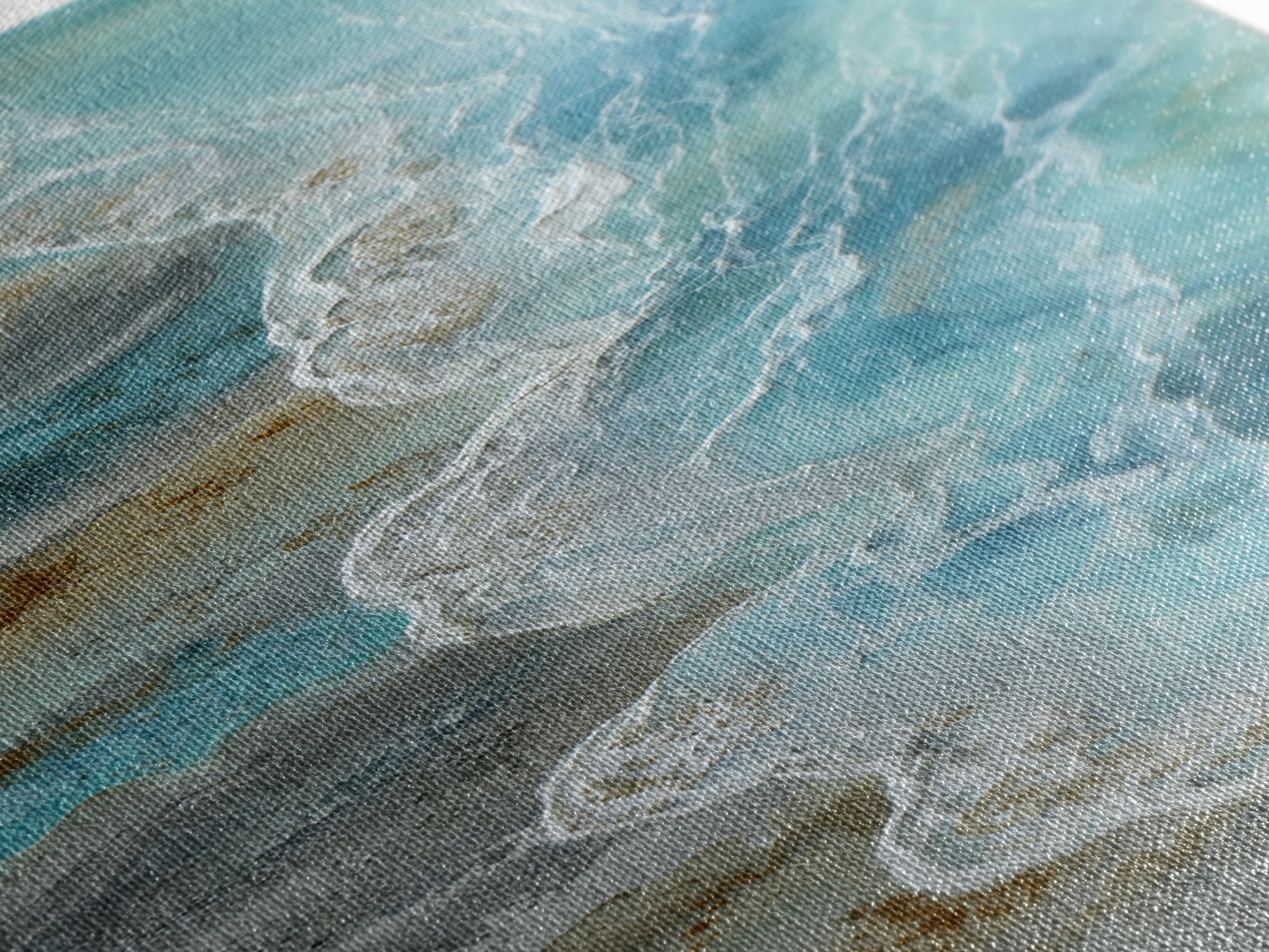 Oyster Shell Study Canvas Print, Coastal Art, Blue Wall Art, Coastal Decor, Oil Painting, Coastal, Gallery Decor, Neutral Decor, COA-1x3-63