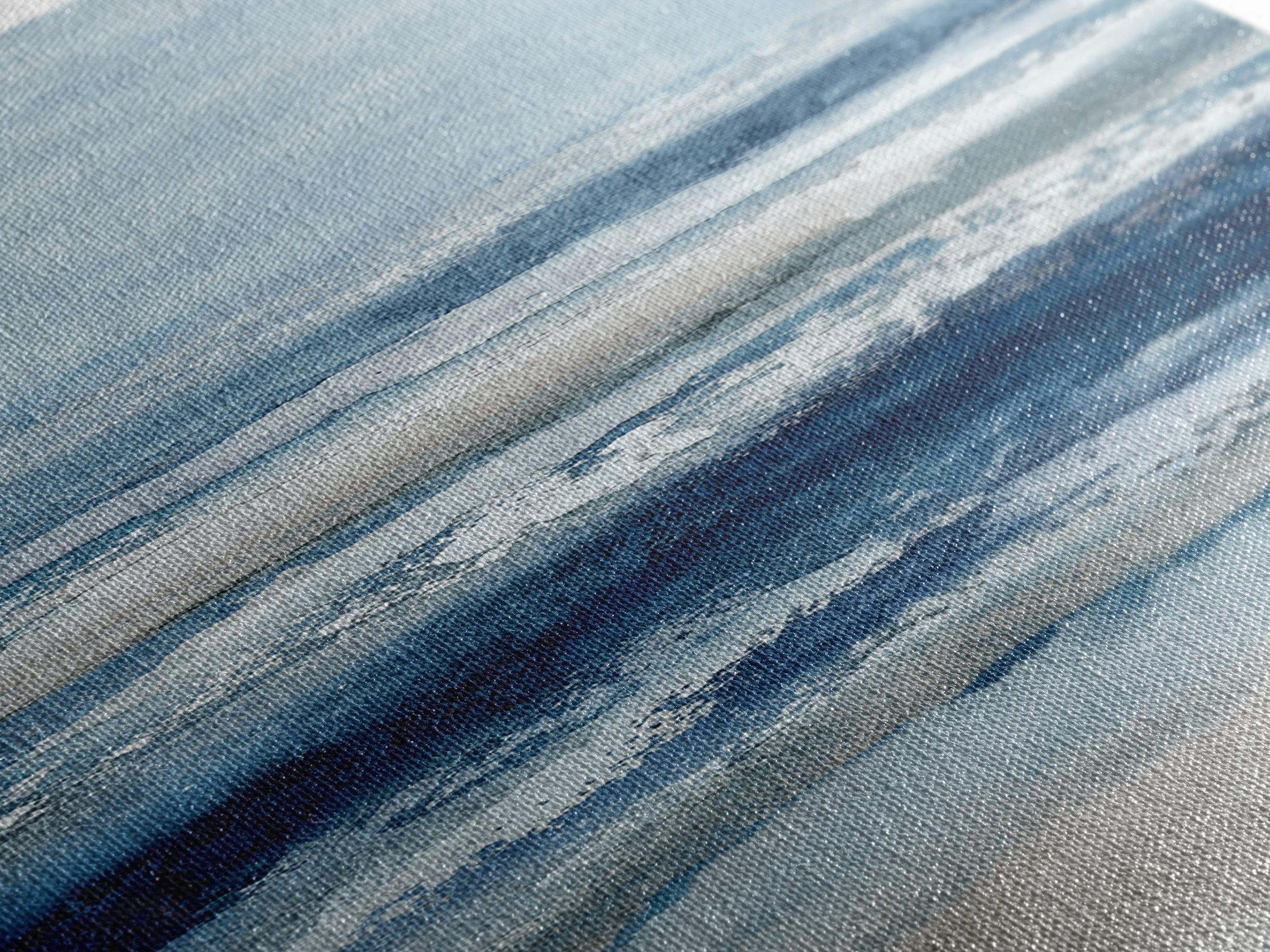 Moonlit Ocean with Silver Surf Canvas Print, Coastal Art, Gallery Decor, Coastal Decor, Fine Art, Coastal, Contemporary Art, COA-1x3-82