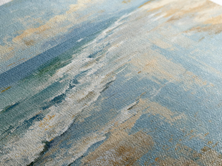 Abstract Seafoam Patterns Framed Canvas Print, Coastal Art, Fine Art Print, Coastal Decor, Abstract Art, Coastal, Wall Decor, COA-2x1-14