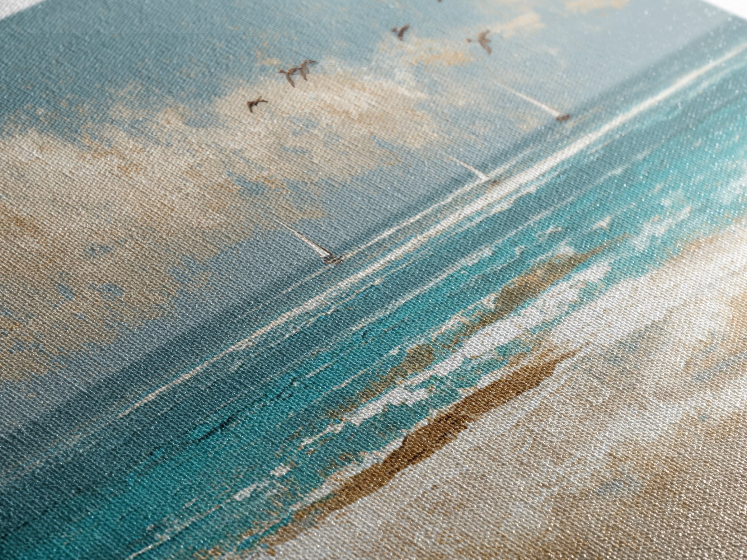 Aerial Sandbar with Turquoise Water Canvas Print, Coastal Art, Wood Wall Art, Coastal Decor, Fine Art, Coastal, Beach Wall Art, COA-2x1-49