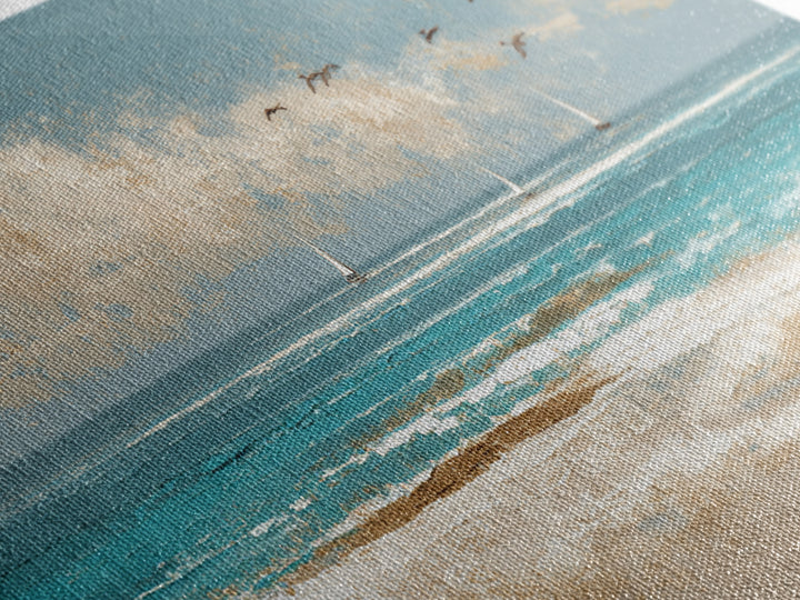 Aerial Sandbar with Turquoise Water Canvas Print, Coastal Art, Wood Wall Art, Coastal Decor, Fine Art, Coastal, Beach Wall Art, COA-2x1-49