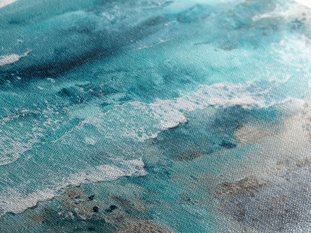 Aerial Sandbar with Turquoise Water Framed Canvas Print, Coastal Art, Bird Art, Coastal Decor, Coastal, Living Room Art, COA-2x1-97
