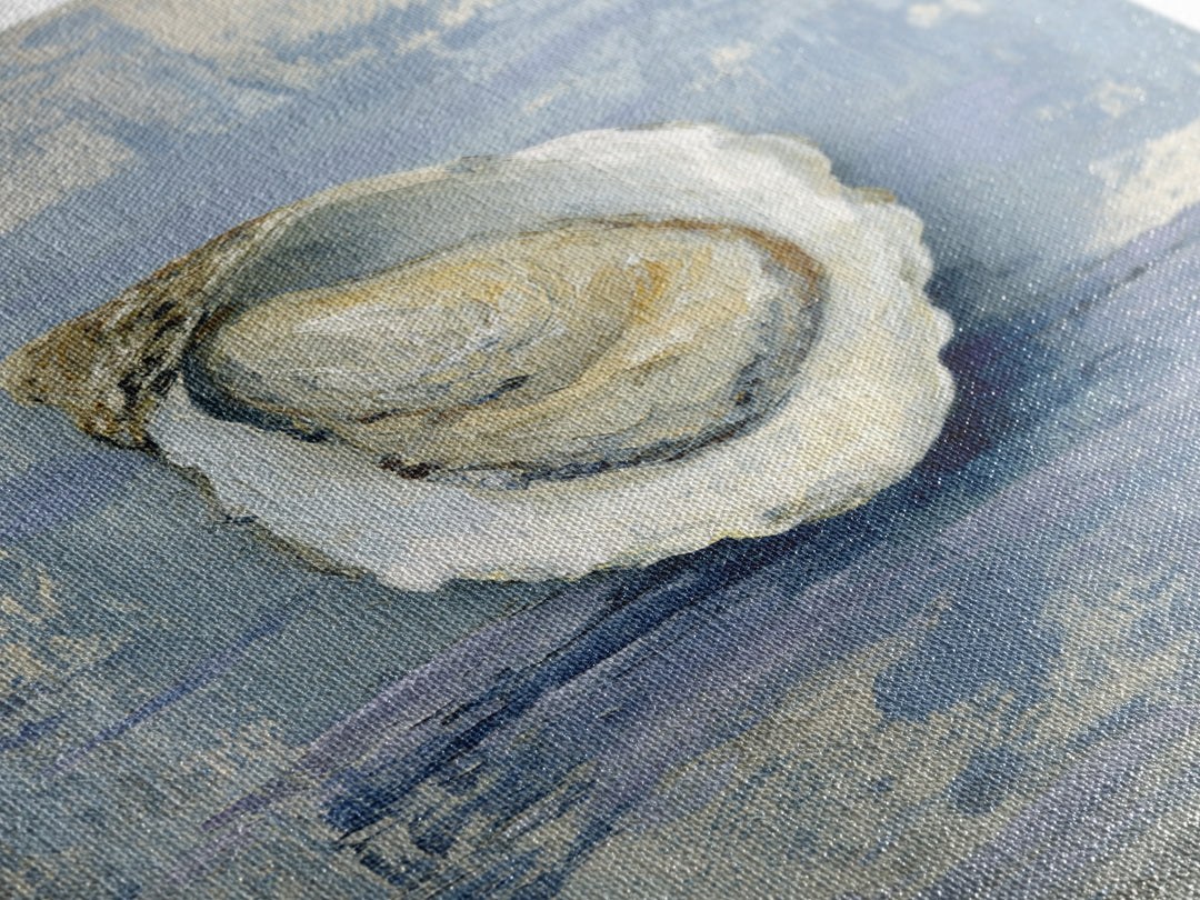 Oyster Shell Study Framed Canvas Print, Coastal Art, Nautical Decor, Coastal Decor, Abstract Art, Coastal, Beach Art, COA-2x3-83