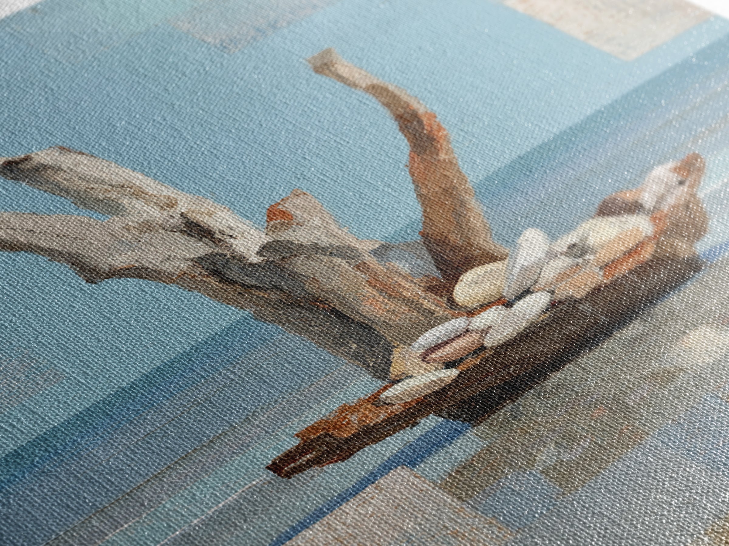 Driftwood and Sea Glass Still Life Framed Canvas Print, Coastal Art, Coastal Wall Art, Coastal Decor, Fine Art, Coastal, COA-2x3-87
