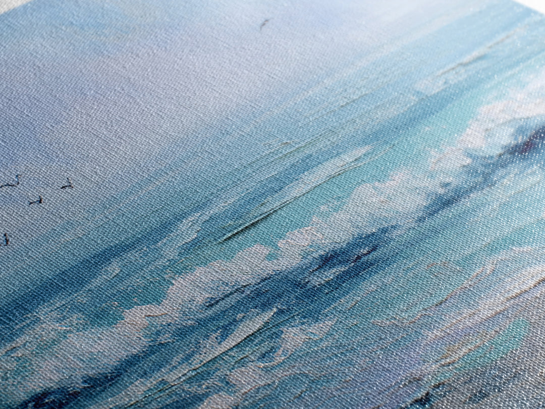Soft Blue Ocean Horizon Canvas Print, Coastal Art, Living Room Art, Coastal Decor, Fine Art, Coastal, Luxury Decor, Art Print, COA-3x2-29