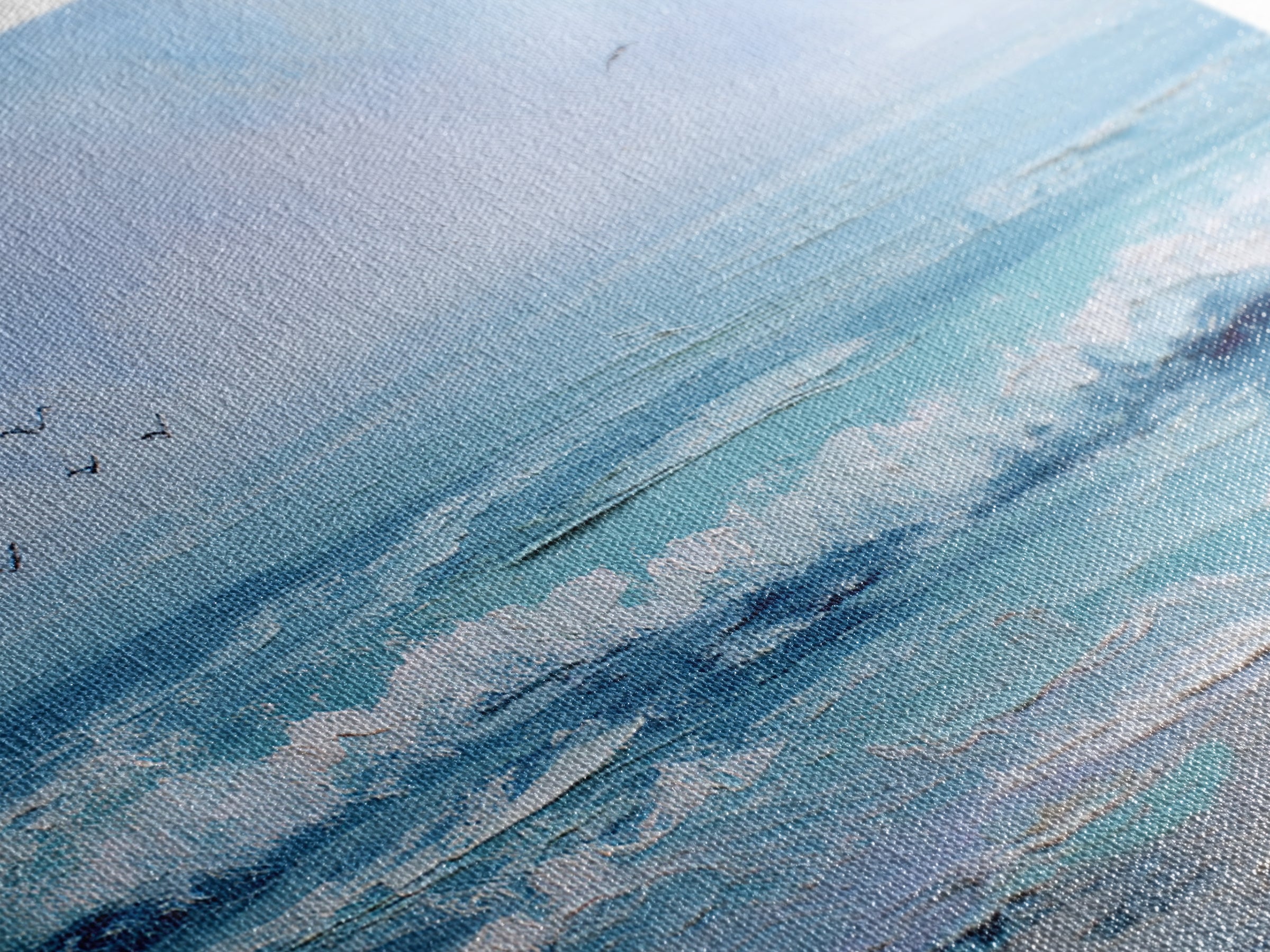 Soft Blue Ocean Horizon Canvas Print, Coastal Art, Living Room Art, Coastal Decor, Fine Art, Coastal, Luxury Decor, Art Print, COA-3x2-29