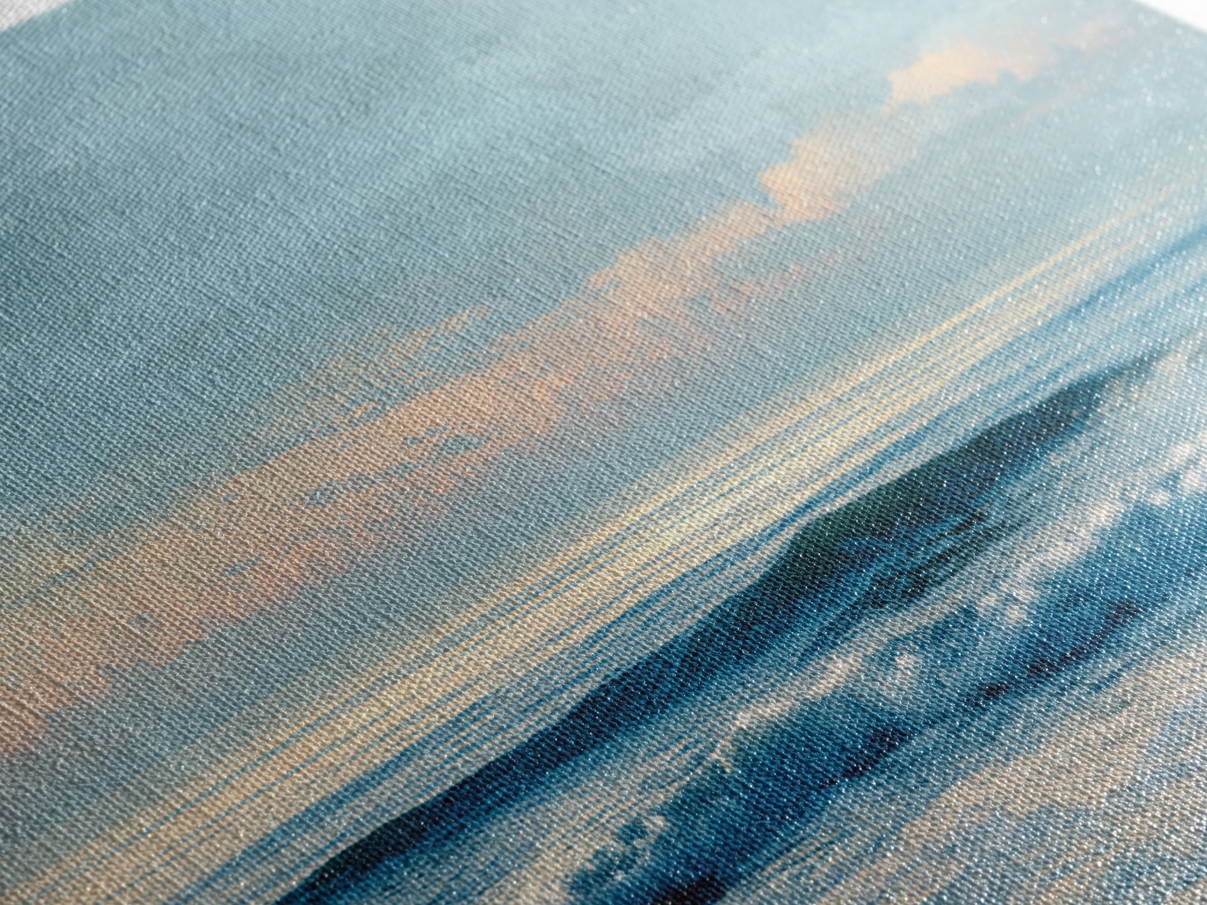 Soft Blue Ocean Horizon Canvas Print, Coastal Art, Living Room Art, Coastal Decor, Fine Art, Coastal, Luxury Decor, Art Print, COA-3x2-53