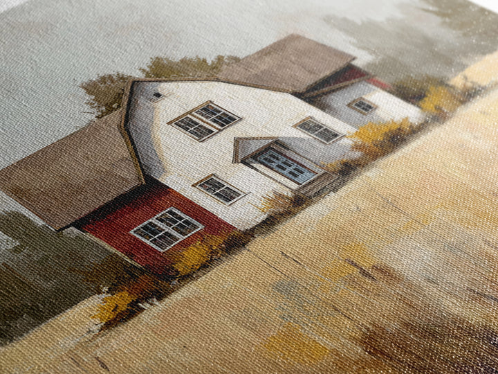 White Farmhouse Surrounded by Tall Grass Canvas Print, Country Art, Farmhouse Wall Decor, Farmhouse Decor, Fine Art, Country, COU-1x1-10