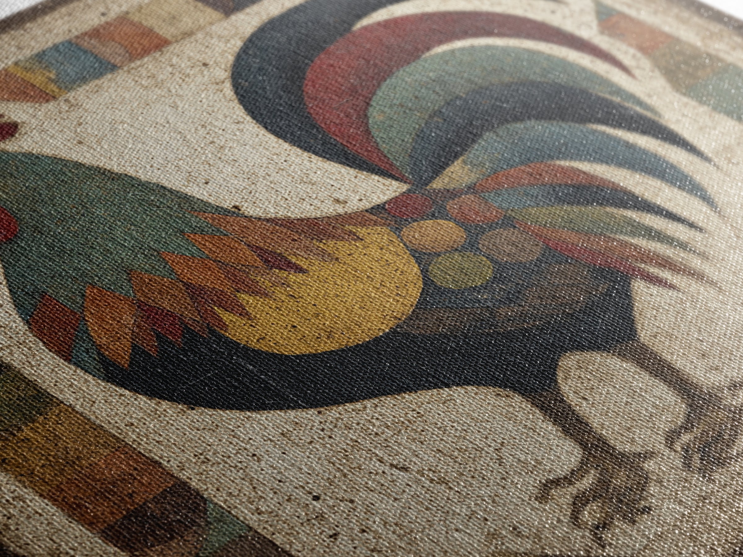 Rooster in Bold Folk Art Color Canvas Print, Country Art, Gallery Wall Art, Farmhouse Decor, Fine Art, Country, COU-1x1-5