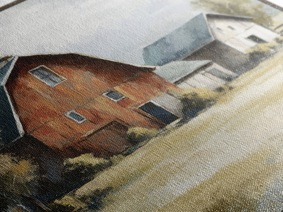 Apple Orchard with Warm Autumn Light Canvas Print, Country Art, French Country Decor, Farmhouse Decor, Oil Painting, Country, COU-1x1-54