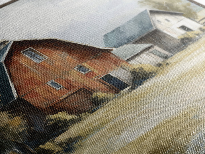 Apple Orchard with Warm Autumn Light Canvas Print, Country Art, French Country Decor, Farmhouse Decor, Oil Painting, Country, COU-1x1-54