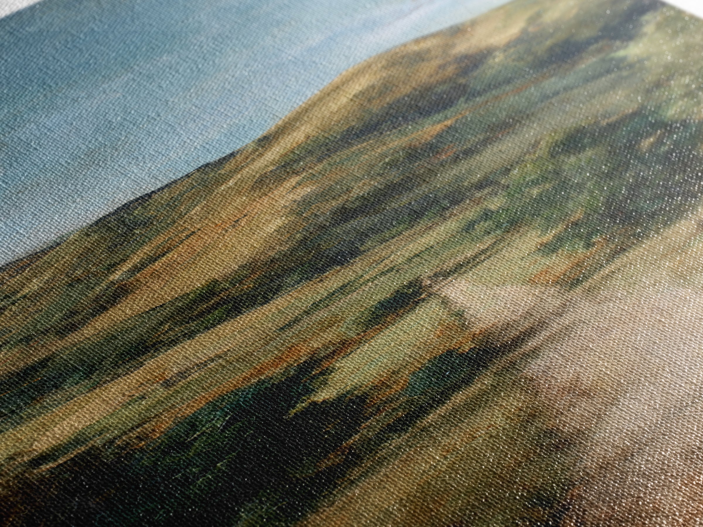 Country Road Disappearing into Green Hills Canvas Print, Country Art, Original Painting, Farmhouse Decor, Fine Art, Country, COU-1x3-43