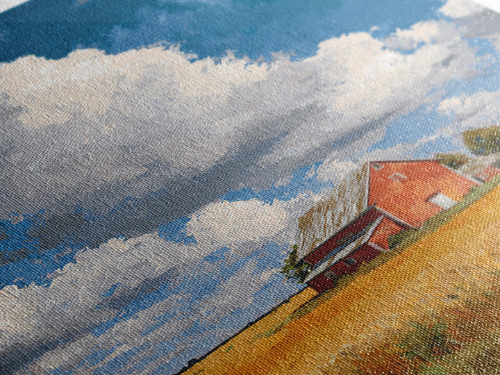 Cornfield under Dramatic Summer Clouds Framed Canvas Print, Country Art, Statement Artwork, Farmhouse Decor, Abstract Art, COU-2x3-2