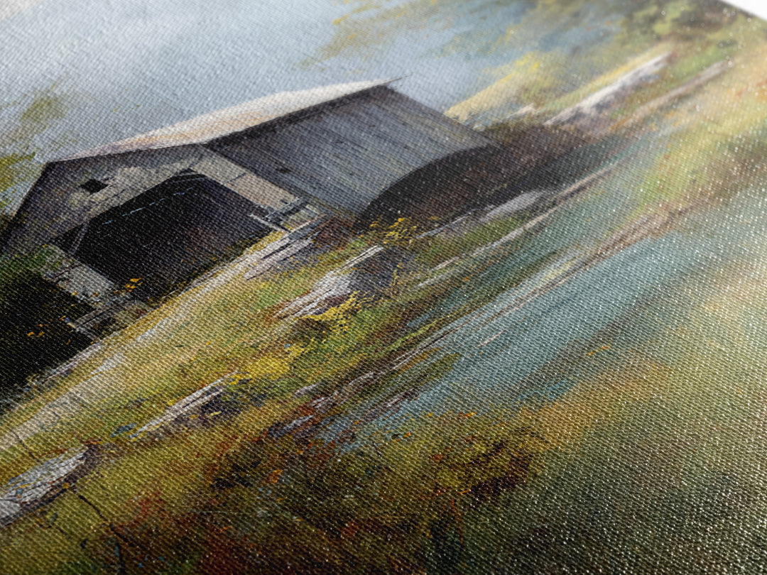 Covered Bridge over a Quiet Creek Canvas Print, Country Art, Luxury Decor, Farmhouse Decor, Fine Art, Country, COU-2x3-23