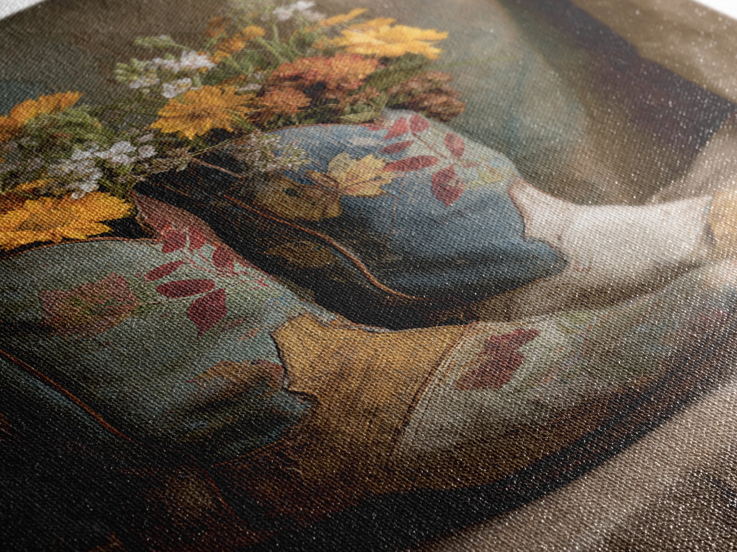 Weathered Boots with Wildflowers Tucked Inside Canvas Print, Country Art, Eclectic Wall Art, Farmhouse Decor, Country, COU-2x3-24