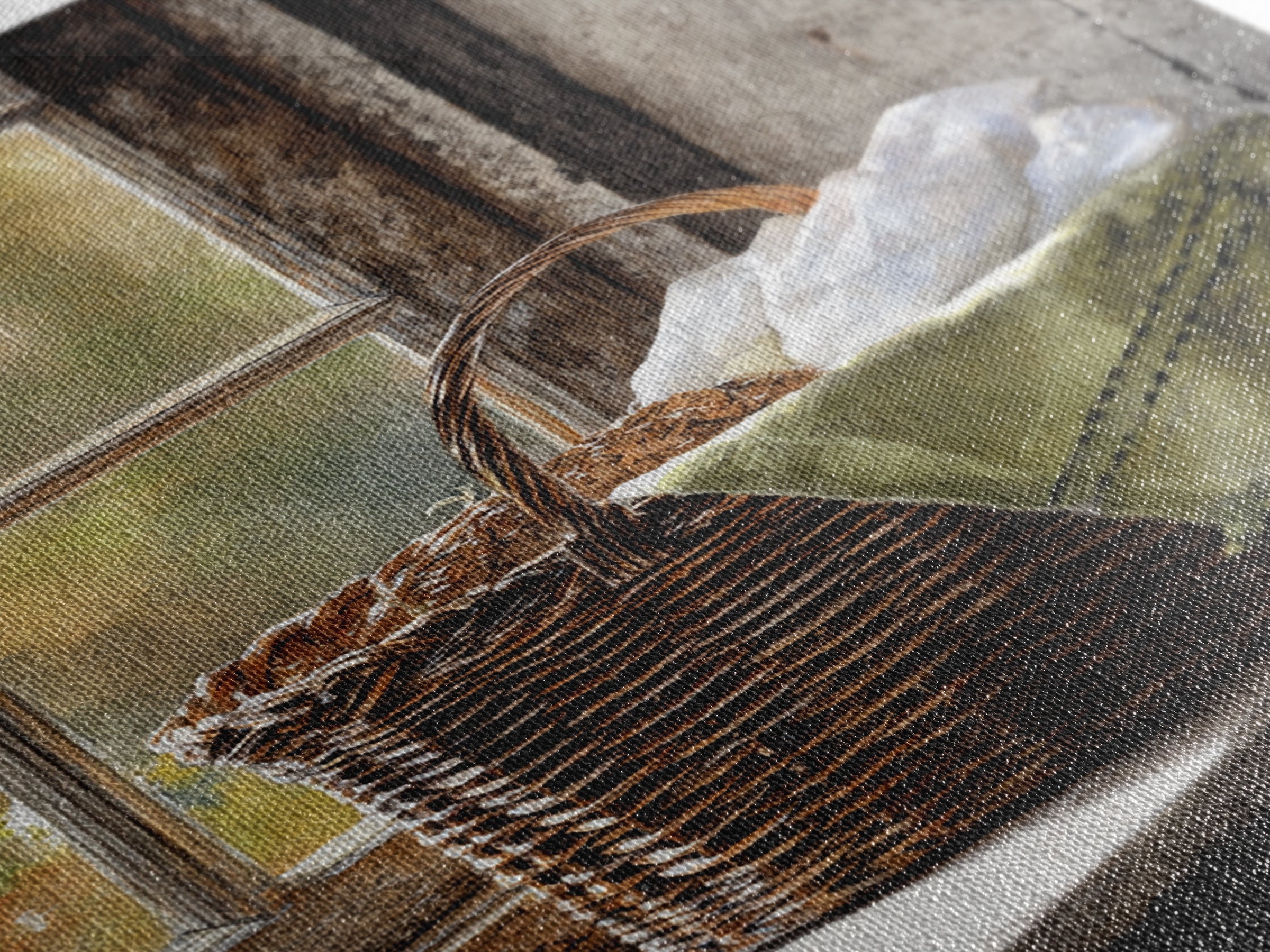 Blackberry Basket with Linen Cloth Canvas Print, Country Art, Home Decor, Farmhouse Decor, Abstract Art, Country, Printable Art, COU-2x3-29