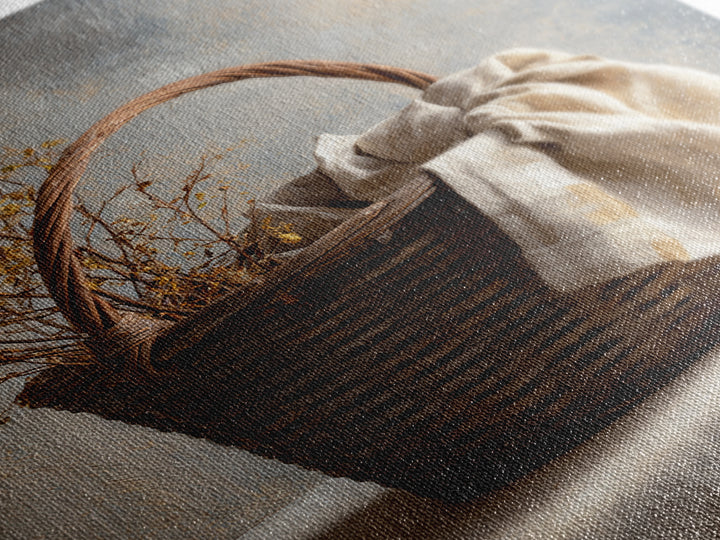 Blackberry Basket with Linen Cloth Canvas Print, Country Art, Farmhouse Decor, Abstract Art, Country, French Country, COU-2x3-77