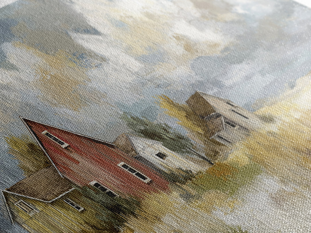 Cornfield under Dramatic Summer Clouds Framed Canvas Print, Country Art, Home Decor, Farmhouse Decor, Fine Art, Country, COU-3x1-10
