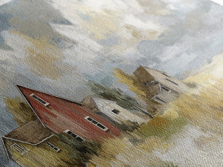 Cornfield under Dramatic Summer Clouds Framed Canvas Print, Country Art, Home Decor, Farmhouse Decor, Fine Art, Country, COU-3x1-10