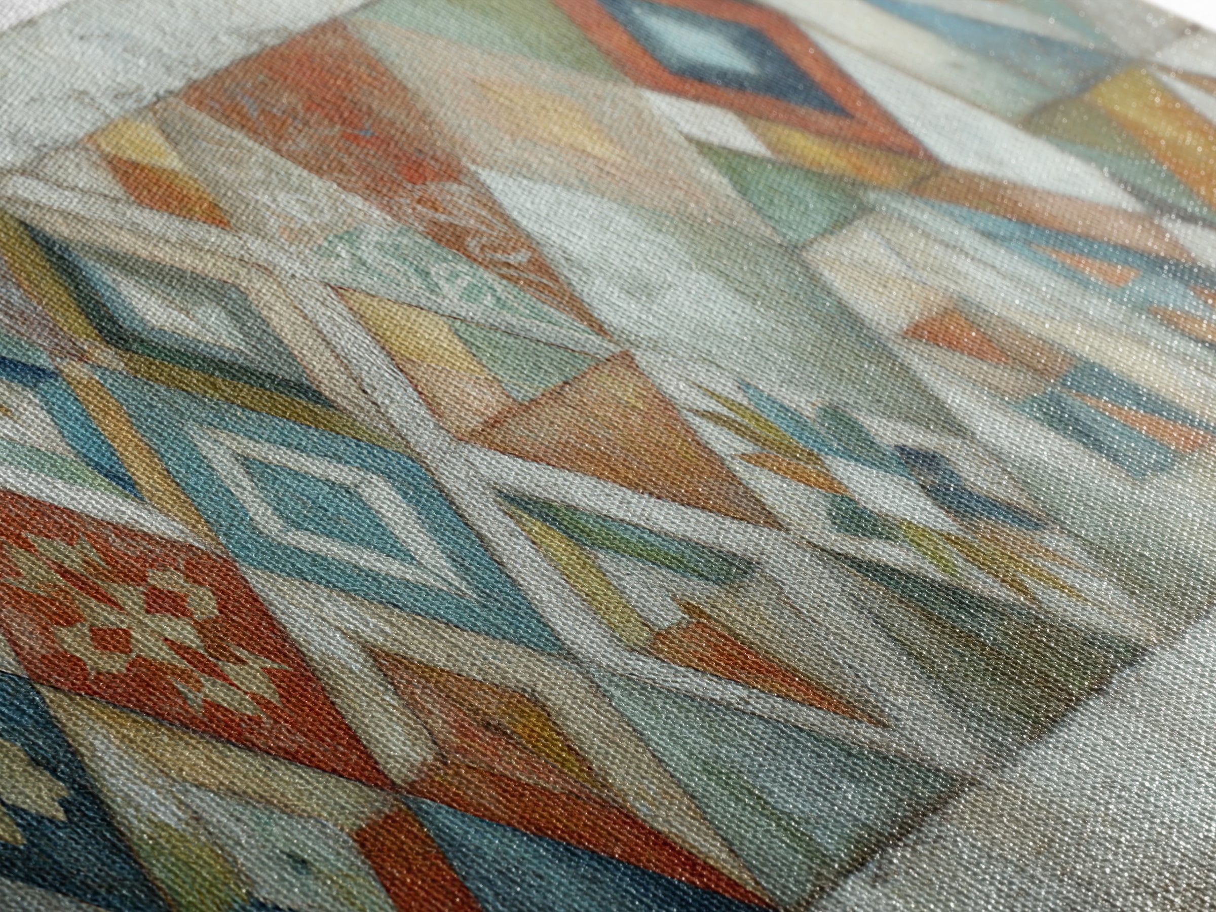Quilt Geometric Folk Pattern Canvas Print, Country Art, Neutral Decor, Farmhouse Decor, Fine Art, Country, Home Decor, COU-3x1-100