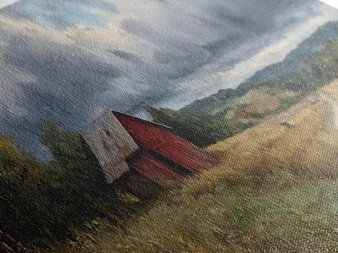 Cornfield under Dramatic Summer Clouds Canvas Print, Country Art, Printable Wall Art, Farmhouse Decor, Abstract Art, Country, COU-3x1-34