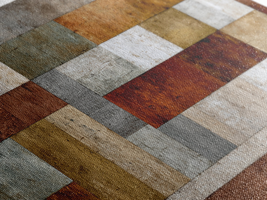 Quilt Geometric Folk Pattern Framed Canvas Print, Country Art, Room Decor, Farmhouse Decor, Fine Art, Country, COU-3x1-52