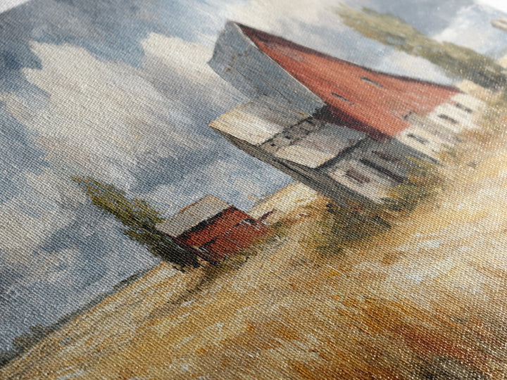 Cornfield under Dramatic Summer Clouds Framed Canvas Print, Country Art, Digital Print, Farmhouse Decor, Fine Art, Country, COU-3x1-58