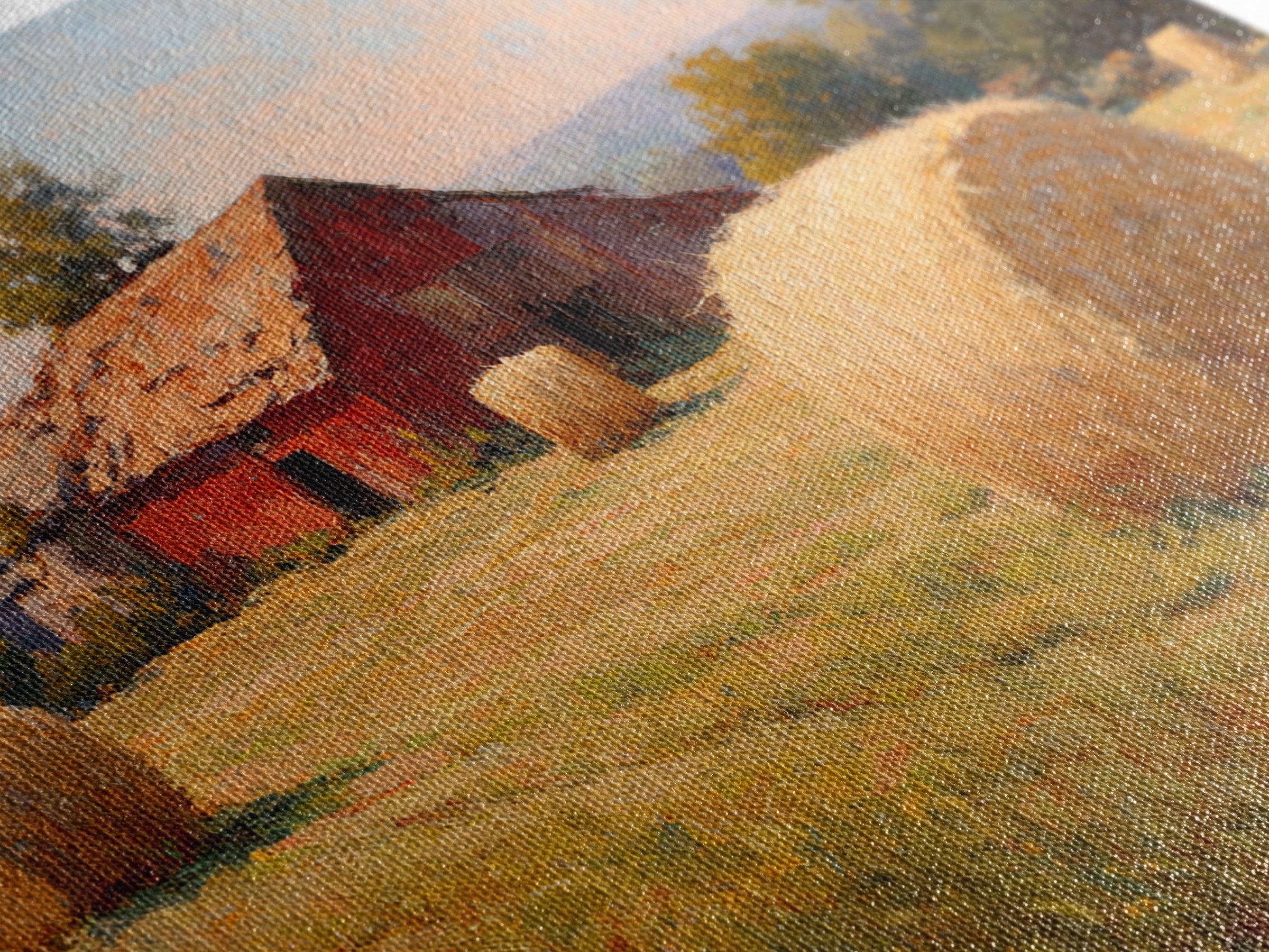 Hay Bales in Late Afternoon Sun Canvas Print, Country Art, Neutral Decor, Farmhouse Decor, Fine Art, Country, Home Decor, COU-3x2-72